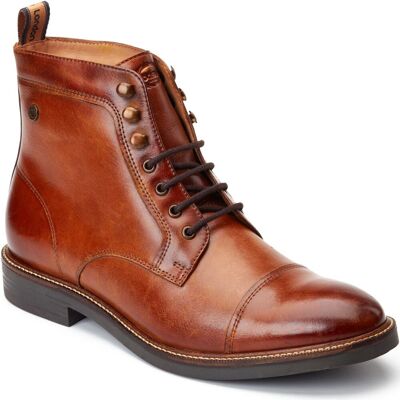 Base London Plymouth Leder Herren Stiefeletten in verbranntem Tan Bräunen EU 46 / UK 11 Base London Plymouth Leder Herren Stiefeletten in verbranntem Tan Bräunen EU 46 / UK 11