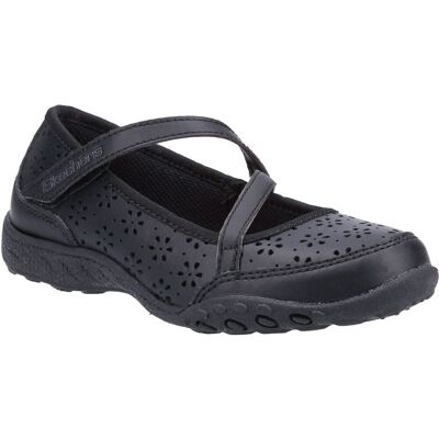 Skechers Breathe Easy Playground Poppies Mädchenschuhe Aus Schwarzem Leder Schwarz EU 45.5 / UK 10.5 Skechers Breathe Easy Playground Poppies Mädchenschuhe Aus Schwarzem Leder Schwarz EU 45.5 / UK 10.5