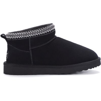 Aus Wooli Australia Altona Braid Knöchelstiefel Schwarz EU 40,5 / UK 7 Aus Wooli Australia Altona Braid Knöchelstiefel Schwarz EU 40,5 / UK 7