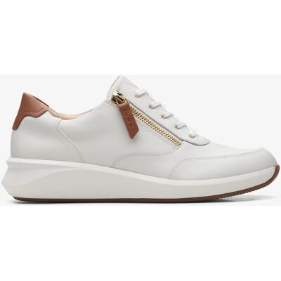 Clarks Un Rio Zip Weiße Leder Sneakers Weiß EU 37,5 / UK 4,5 Clarks Un Rio Zip Weiße Leder Sneakers Weiß EU 37,5 / UK 4,5