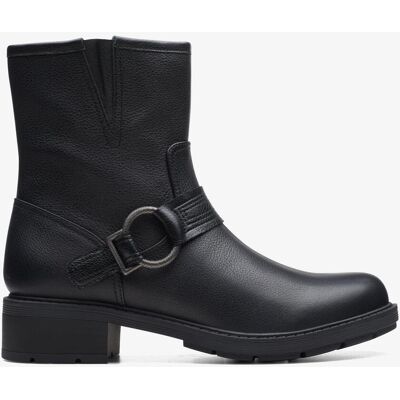 Clarks Hearth Cross Schwarze Lederstiefel Schwarz EU 38 / UK 5 Clarks Hearth Cross Schwarze Lederstiefel Schwarz EU 38 / UK 5