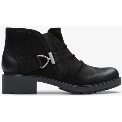 Clarks Hearth Clara Schwarze Nubukstiefel Schwarz EU 37,5 / UK 4,5 Clarks Hearth Clara Schwarze Nubukstiefel Schwarz EU 37,5 / UK 4,5