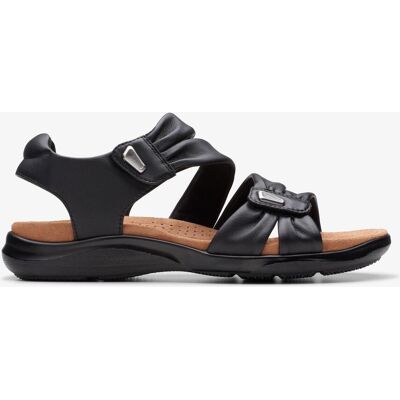 Clarks Kitly Ave Schwarze Leder-Sandalen Schwarz EU 38,5 / UK 5,5 Clarks Kitly Ave Schwarze Leder-Sandalen Schwarz EU 38,5 / UK 5,5