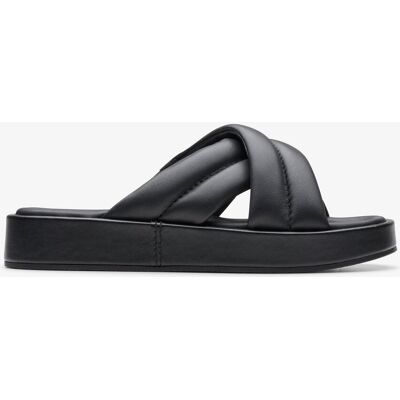 Clarks Alda Glide Schwarze Leder-Sandalen Schwarz EU 38 / UK 5 Clarks Alda Glide Schwarze Leder-Sandalen Schwarz EU 38 / UK 5