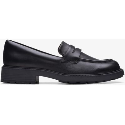 Clarks Orinoco2 Penny Black Leder Schuhe Schwarz Clarks Orinoco2 Penny Black Leder Schuhe Schwarz