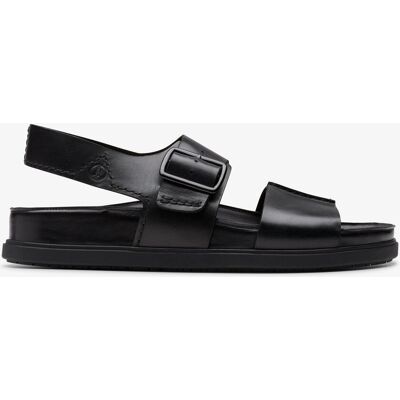Clarks Torford Riemen Schwarze Leder Sandalen Schwarz EU 42 / UK 8 Clarks Torford Riemen Schwarze Leder Sandalen Schwarz EU 42 / UK 8