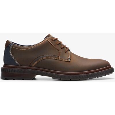 Clarks Burchill Derby Bienenwachslederschuhe Braun EU 40,5 / UK 7 Clarks Burchill Derby Bienenwachslederschuhe Braun EU 40,5 / UK 7