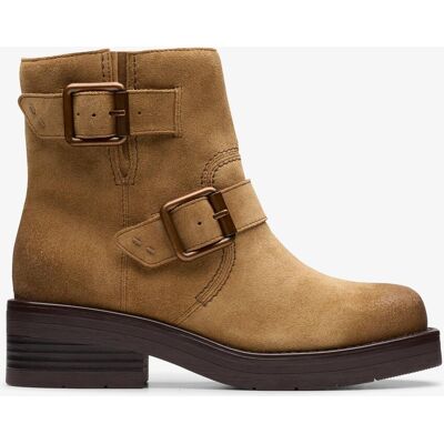 Clarks Rebelle Schnalle Walnuss Wildleder Stiefel Braun EU 38 Clarks Rebelle Schnalle Walnuss Wildleder Stiefel Braun EU 38