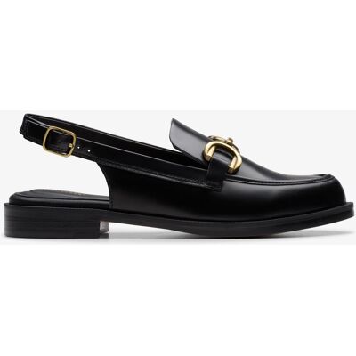 Clarks Straven Sling Schwarze Leder Schuhe Schwarz EU 40 / UK 6,5 Clarks Straven Sling Schwarze Leder Schuhe Schwarz EU 40 / UK 6,5