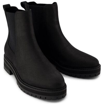 TOMS Bennet Leder Damen Schwarze Stiefel Schwarz EU 36 / UK 3 TOMS Bennet Leder Damen Schwarze Stiefel Schwarz EU 36 / UK 3