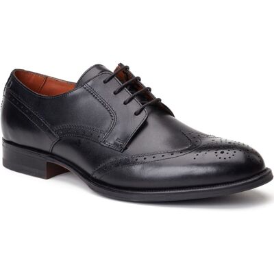 Base London Bell Leder Herren Schwarze Brogues Schuhe Schwarz EU 40,5 / UK 7 Base London Bell Leder Herren Schwarze Brogues Schuhe Schwarz EU 40,5 / UK 7