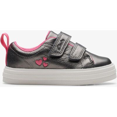 Clarks Nova Teen Kleinkind Schuhe in Gun Metal Metallisch EU 21 / UK 4.5 Clarks Nova Teen Kleinkind Schuhe in Gun Metal Metallisch EU 21 / UK 4.5