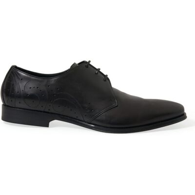 Dolce & Gabbana Leder Derby Schuhe im Brogue-Stil Schwarz EU43 Dolce & Gabbana Leder Derby Schuhe im Brogue-Stil Schwarz EU43