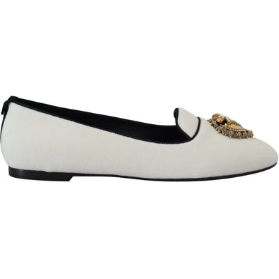 Dolce & Gabbana Samt Slipper Dg33 Freizeitstil Weiß EU 36 Dolce & Gabbana Samt Slipper Dg33 Freizeitstil Weiß EU 36