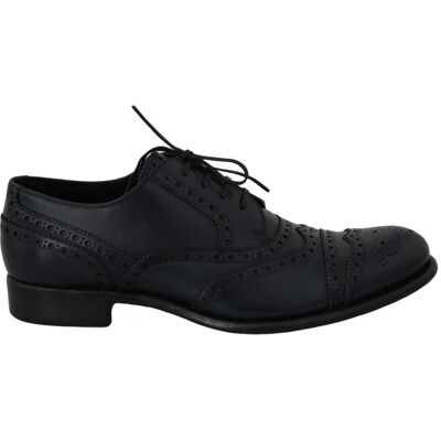 Dolce & Gabbana Leder Brogue Oxford Schuhe Wingtip Modell Dunkelblau EU40 Dolce & Gabbana Leder Brogue Oxford Schuhe Wingtip Modell Dunkelblau EU40