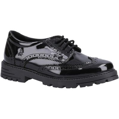 Hush Puppies - Patent Schul-Uniform-Schuhe für Mädchen, Leder (Schwarz) Schwarz EU 17 / UK 1 Hush Puppies - Patent Schul-Uniform-Schuhe für Mädchen, Leder (Schwarz) Schwarz EU 17 / UK 1