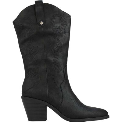 Rocket Dog - "Feria" bestickt Cowboystiefel für Damen (Schwarz) Schwarz EU 36 / UK 3 Rocket Dog - "Feria" bestickt Cowboystiefel für Damen (Schwarz) Schwarz EU 36 / UK 3