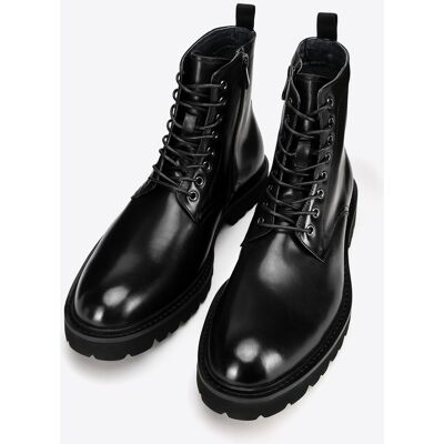 Wittchen Herren-Schnürstiefel aus schwarzem Naturleder Schwarz EU43 Wittchen Herren-Schnürstiefel aus schwarzem Naturleder Schwarz EU43