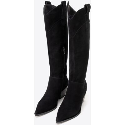 Wittchen Damen-Cowboystiefel aus schwarzem Wildleder Schwarz EU40 Wittchen Damen-Cowboystiefel aus schwarzem Wildleder Schwarz EU40