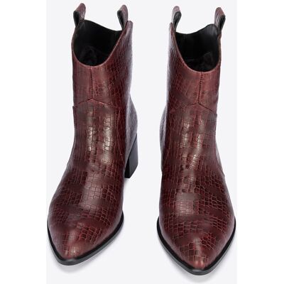 Wittchen Damen-Cowboystiefel aus Krokodilleder, Burgunderrot, Naturleder Bordo EU 37 Wittchen Damen-Cowboystiefel aus Krokodilleder, Burgunderrot, Naturleder Bordo EU 37