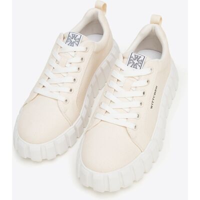 Wittchen Damen Plateau-Sneaker Hellbeige Textilmaterial Beige US 39 Wittchen Damen Plateau-Sneaker Hellbeige Textilmaterial Beige US 39