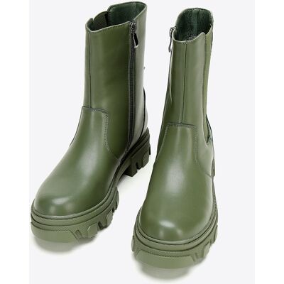 Wittchen Damen-Plateau-Stiefel aus Leder, Grün, Naturleder Grün EU 36 Wittchen Damen-Plateau-Stiefel aus Leder, Grün, Naturleder Grün EU 36