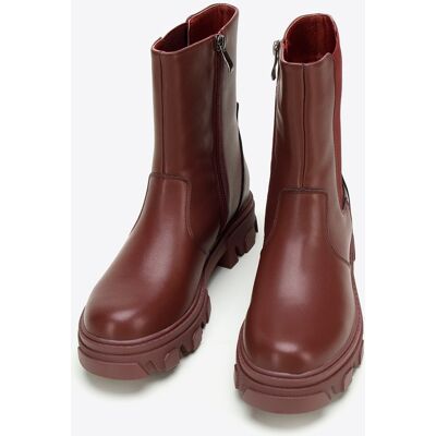 Wittchen Damen-Chelsea-Boots aus Leder mit Plateau, Kirschrot, Naturleder Kirsche EU 36 Wittchen Damen-Chelsea-Boots aus Leder mit Plateau, Kirschrot, Naturleder Kirsche EU 36