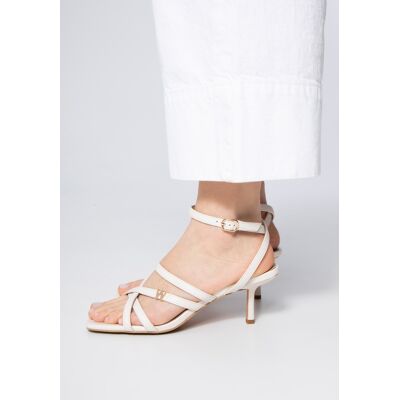 Wittchen Damen-Ledersandalen mit Riemchen und hohem Absatz, cremefarben Creme US 39 Wittchen Damen-Ledersandalen mit Riemchen und hohem Absatz, cremefarben Creme US 39