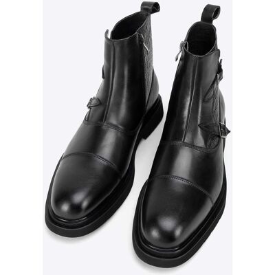 Wittchen Herren-Chelsea-Boots aus Leder mit Krokodilleder-Einsätzen, Schwarz Schwarz EU44 Wittchen Herren-Chelsea-Boots aus Leder mit Krokodilleder-Einsätzen, Schwarz Schwarz EU44