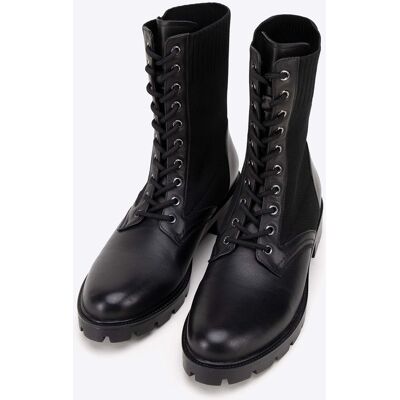 Wittchen Damen-Lederstiefel mit elastischem Schaft, Schwarz, Naturleder Schwarz EU 37 Wittchen Damen-Lederstiefel mit elastischem Schaft, Schwarz, Naturleder Schwarz EU 37