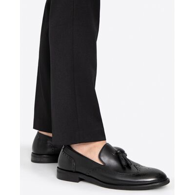 Wittchen Herren-Ledermokassins mit Perforationen, schwarz, Naturleder Schwarz EU44 Wittchen Herren-Ledermokassins mit Perforationen, schwarz, Naturleder Schwarz EU44