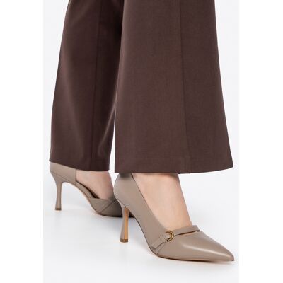 Wittchen Damen-Pumps aus Leder mit Riemen, Beige, Naturleder Beige US 39 Wittchen Damen-Pumps aus Leder mit Riemen, Beige, Naturleder Beige US 39