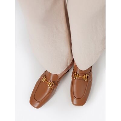 Wittchen Damen-Slipper aus braunem Echtleder mit offener Ferse Braun EU 36 Wittchen Damen-Slipper aus braunem Echtleder mit offener Ferse Braun EU 36