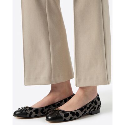 Wittchen Damen-Ballerinas mit Leopardenmuster aus echtem Leder, Grau und Schwarz Grau US 39 Wittchen Damen-Ballerinas mit Leopardenmuster aus echtem Leder, Grau und Schwarz Grau US 39