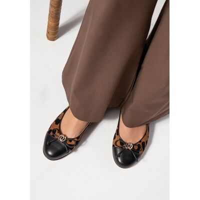 Wittchen Damen-Ballerinas mit Leopardenmuster aus echtem Leder Braun 37,5 EU/IT Wittchen Damen-Ballerinas mit Leopardenmuster aus echtem Leder Braun 37,5 EU/IT