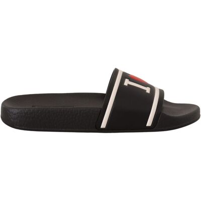 Dolce & Gabbana I Love Slides Herren Schwarz Slides Schwarz EU35 Dolce & Gabbana I Love Slides Herren Schwarz Slides Schwarz EU35