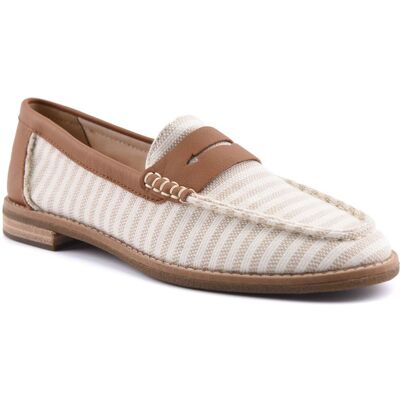 Sperry Port Driving Textil Damen Weiß/Braun Standard Slipper Weiß EU 38,5 / UK 5,5 Sperry Port Driving Textil Damen Weiß/Braun Standard Slipper Weiß EU 38,5 / UK 5,5