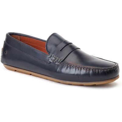 Base London Collins Leder Herren Navy Standard Slipper Marine EU 42 / UK 8 Base London Collins Leder Herren Navy Standard Slipper Marine EU 42 / UK 8