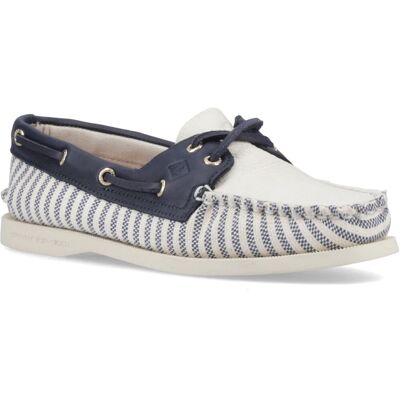 Sperry Authentisch Original Textile Damen Weiß/Navy Standard Bootsschuhe Weiß EU 41 / UK 7,5 Sperry Authentisch Original Textile Damen Weiß/Navy Standard Bootsschuhe Weiß EU 41 / UK 7,5