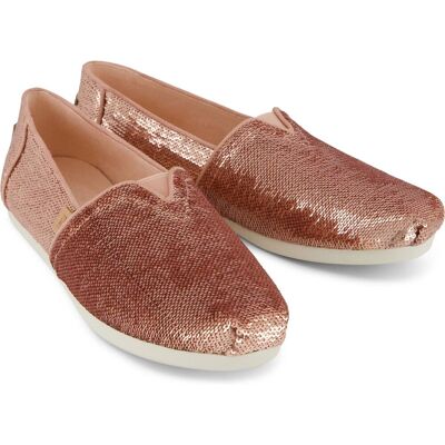 TOMS Alpargata Pailletten Textil Damen Rose Espadrilles Rose EU 38 / UK 5 TOMS Alpargata Pailletten Textil Damen Rose Espadrilles Rose EU 38 / UK 5