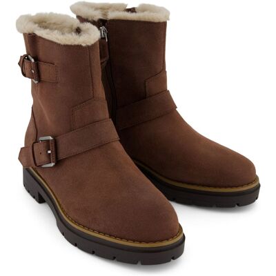 TOMS Ionie Moto Wildleder Damen Braune Stiefel Braun EU 39/UK 6 TOMS Ionie Moto Wildleder Damen Braune Stiefel Braun EU 39/UK 6