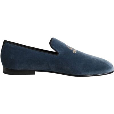 Dolce & Gabbana Samtbestickter Loafer Blau EU43 Dolce & Gabbana Samtbestickter Loafer Blau EU43