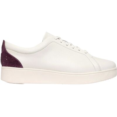 FitFlop - Damen Sneaker "Rally", Kristall, Leder (Weiß/Mauve/Weinrot) Mehrfarben EU 37 / UK 4 FitFlop - Damen Sneaker "Rally", Kristall, Leder (Weiß/Mauve/Weinrot) Mehrfarben EU 37 / UK 4