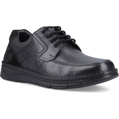 Hush Puppies Franklin Schnür-Leder-Herren Slipper schwarz Schwarz EU 39/UK 6 Hush Puppies Franklin Schnür-Leder-Herren Slipper schwarz Schwarz EU 39/UK 6