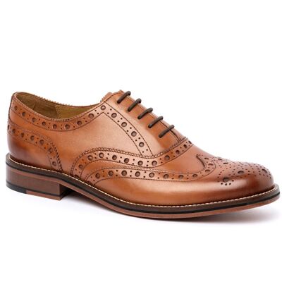 Chapman Moore Chapman & Moore Oxford Brogue Leder Herrenschuhe in Tan Burnish Braun EU 44.5 / UK 10 Chapman Moore Chapman & Moore Oxford Brogue Leder Herrenschuhe in Tan Burnish Braun EU 44.5 / UK 10