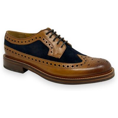 Chapman Moore Chapman & Moore Longwing Brogue Leder/Suede Herren Schuhe Tan/Navy Braun EU 46 / UK 11 Chapman Moore Chapman & Moore Longwing Brogue Leder/Suede Herren Schuhe Tan/Navy Braun EU 46 / UK 11