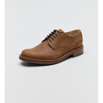 Chapman Moore Chapman & Moore Einfache Derby-Land-Oil-Leder-Herrenschuhe in Tan Braun EU 40,5 / UK 7 Chapman Moore Chapman & Moore Einfache Derby-Land-Oil-Leder-Herrenschuhe in Tan Braun EU 40,5 / UK 7