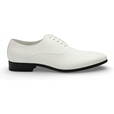 Infinity Leather Elegante weiße Herren-Oxford-Brogues aus Lackleder Weiß EU44 Infinity Leather Elegante weiße Herren-Oxford-Brogues aus Lackleder Weiß EU44