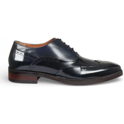 Justin Reess Herren-Brogue-Schuhe aus schwarzem Lackleder - Harry Schwarz EU46 Justin Reess Herren-Brogue-Schuhe aus schwarzem Lackleder - Harry Schwarz EU46
