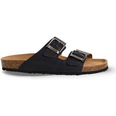 Tamaris Herren-Sandalen aus schwarzem Leder mit Fußbett Schwarz EU43 Tamaris Herren-Sandalen aus schwarzem Leder mit Fußbett Schwarz EU43